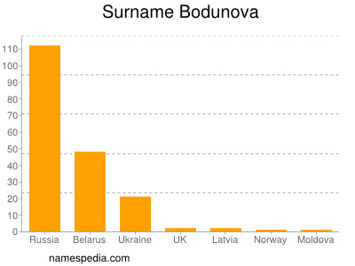 Surname Bodunova