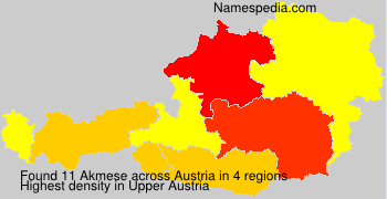 Surname Akmese in Austria