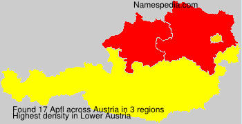 Surname Apfl in Austria