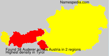 Surname Auderer in Austria