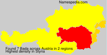 Surname Bada in Austria