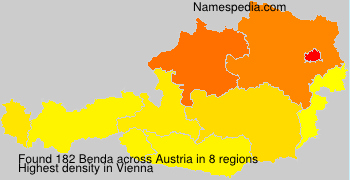 Surname Benda in Austria