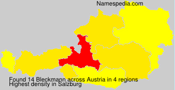 Surname Bleckmann in Austria