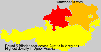 Surname Blindeneder in Austria