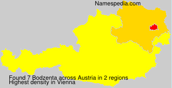 Surname Bodzenta in Austria