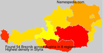 Surname Breznik in Austria