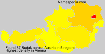 Surname Budak in Austria