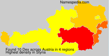 Surname Dex in Austria