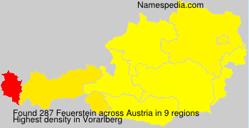 Surname Feuerstein in Austria