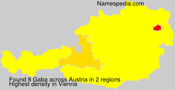 Surname Gaba in Austria
