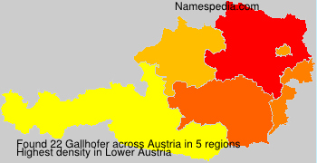 Surname Gallhofer in Austria