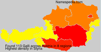 Surname Galli in Austria