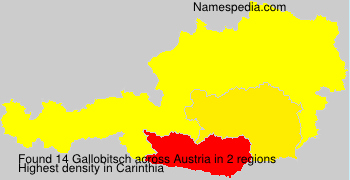Surname Gallobitsch in Austria