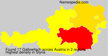 Surname Gallowitsch in Austria