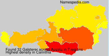Surname Galsterer in Austria
