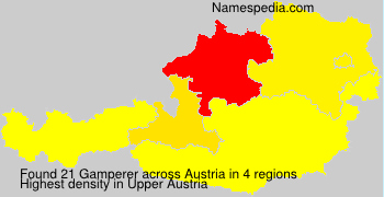 Surname Gamperer in Austria