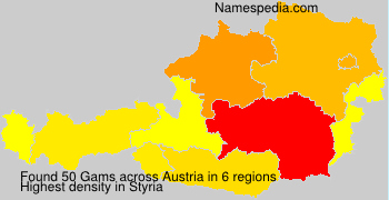 Surname Gams in Austria