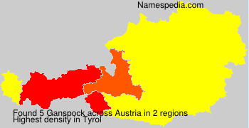Surname Ganspock in Austria