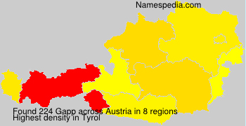 Surname Gapp in Austria