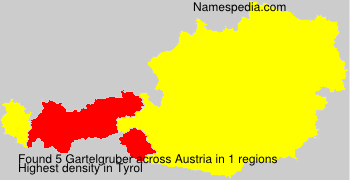 Surname Gartelgruber in Austria