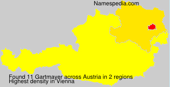 Surname Gartmayer in Austria