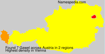 Surname Gawel in Austria