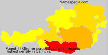 Surname Gfrerrer in Austria