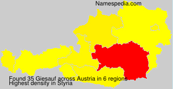 Surname Giesauf in Austria