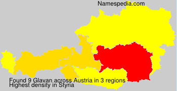 Surname Glavan in Austria