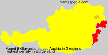 Surname Glavanics in Austria