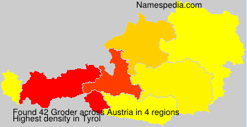 Surname Groder in Austria