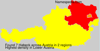 Surname Habeck in Austria