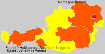 Surname Hakl in Austria