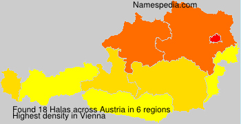 Surname Halas in Austria