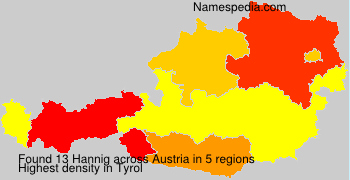 Surname Hannig in Austria