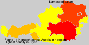 Surname Hartusch in Austria