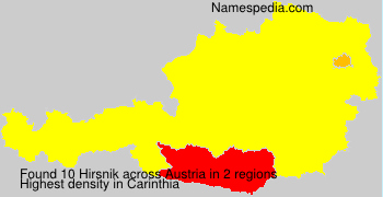 Surname Hirsnik in Austria