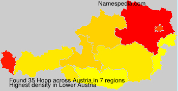 Surname Hopp in Austria