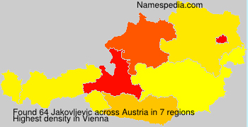 Surname Jakovljevic in Austria