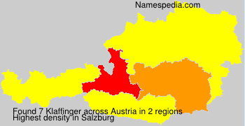 Surname Klaffinger in Austria