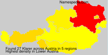 Surname Klarer in Austria