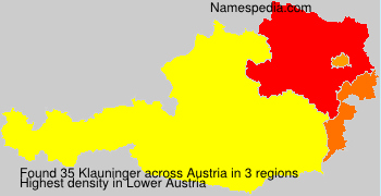 Surname Klauninger in Austria