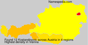 Surname Kostandinovic in Austria