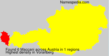 Surname Maccani in Austria