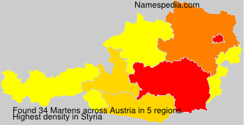 Surname Martens in Austria