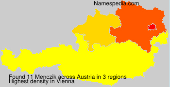 Surname Menczik in Austria
