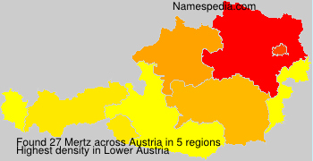 Surname Mertz in Austria