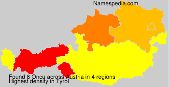 Surname Oncu in Austria