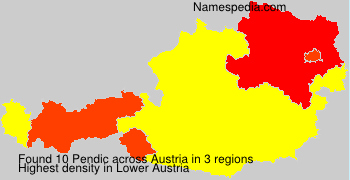 Surname Pendic in Austria