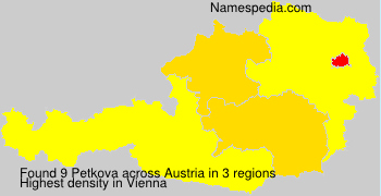 Surname Petkova in Austria